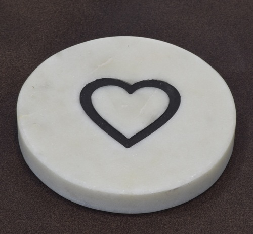 Marble Coaster With Heart Sign