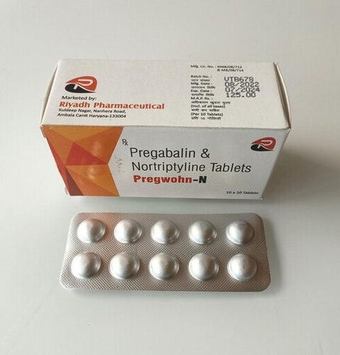 Pregabalin 75mg+Nortriptyline 10mg