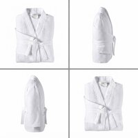 White Waffle Bathrobe - Belt Size: Yes