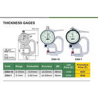Dial Thickness Gauges Accuracy: 0.01 Mm
