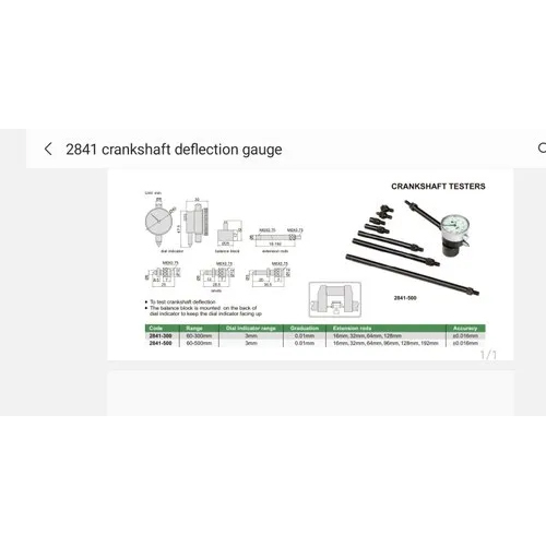 Crankshaft Deflection Gauge