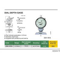 Silver Depth Measuring Gauge