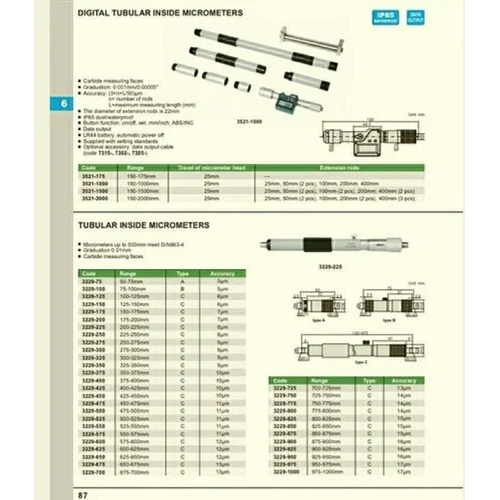 Tubular Inside Micrometer