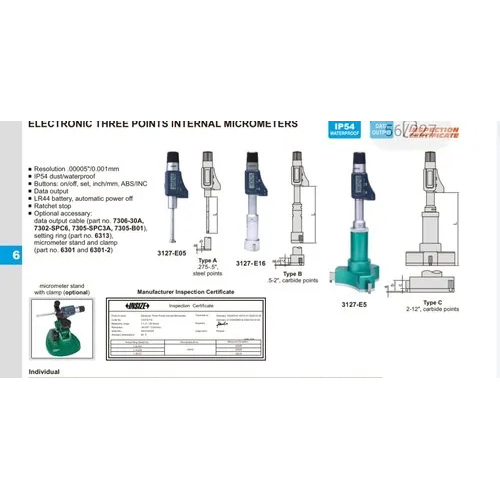 3 Point Internal Micrometer