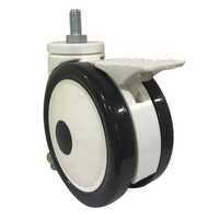 Medical Caster Wheel - Pu Material, Standard Size, Painted Finish | Locking Brake, Swivel Movement, Designed For Hospital Use