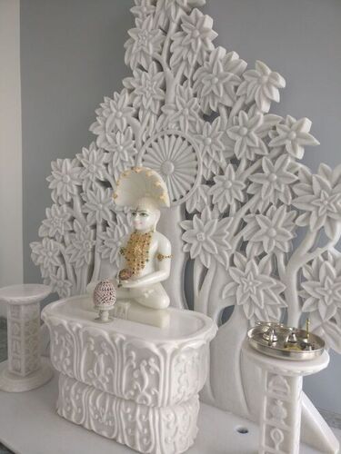 Easy To Install Indoor Round White Jain Home Temple In Marble