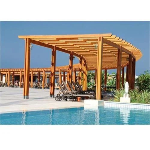 Cumaru Wood Pergola - Color: Brown