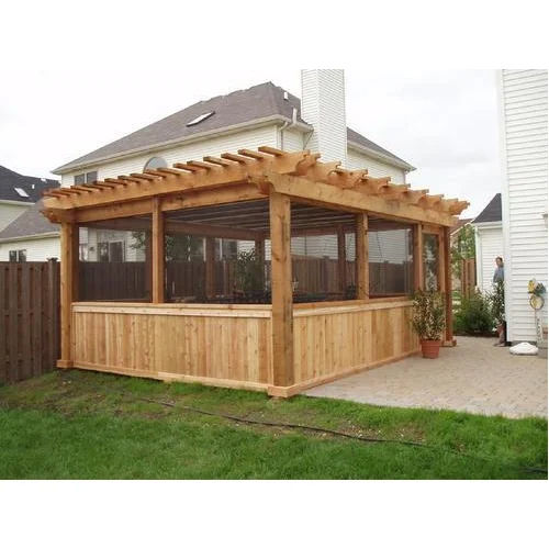 Thermo Pine Pergola - Color: Brown