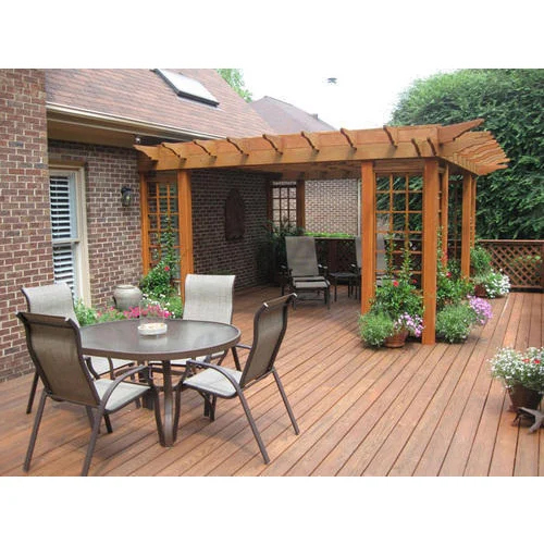 Wooden Pergola With Deck