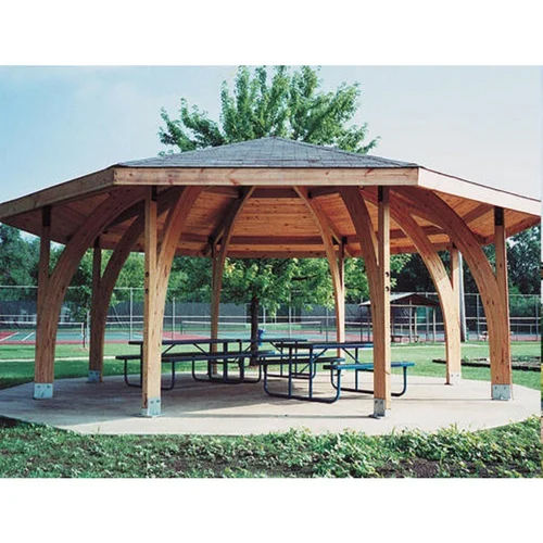 Polished Wooden Outdoor Shelter