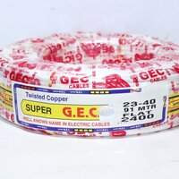 23/40 Flat Copper Wire 91 Mtr - Color: White /black