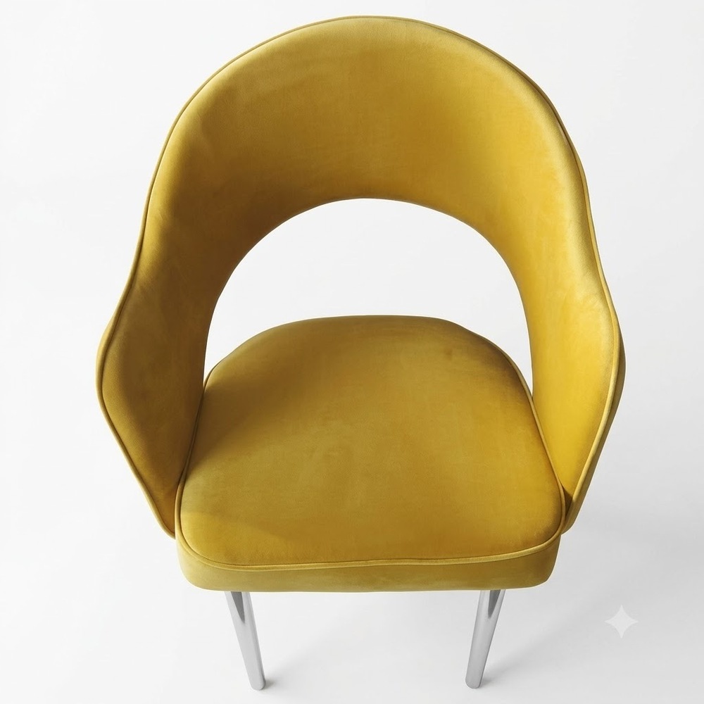 Yellow Lounge Chair - Metals Type: Steel