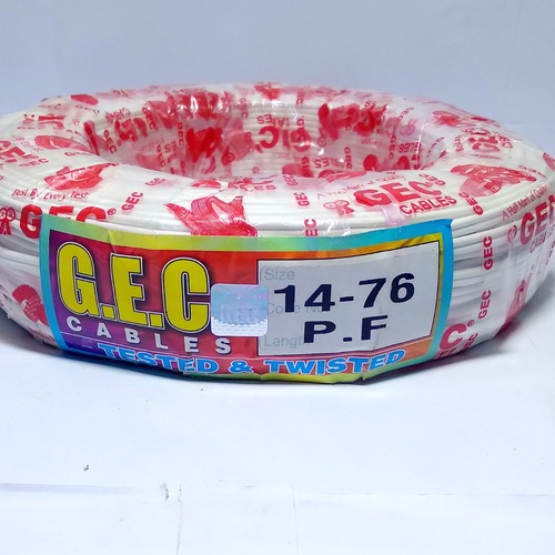 14/76 Beltak Parallel Flat Wire 67 MTR (White)