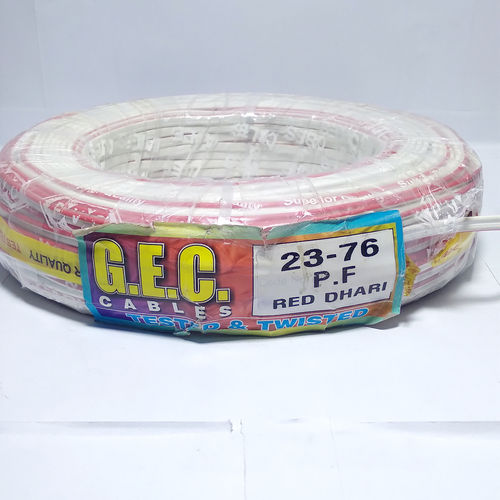 23/76 Parallel Flat Copper Wire 67 MTR (Red Dhari)