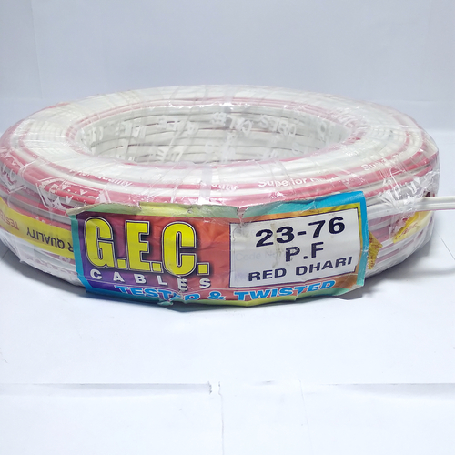 23/76 Parallel Flat Copper Wire 67 MTR (Red Dhari)