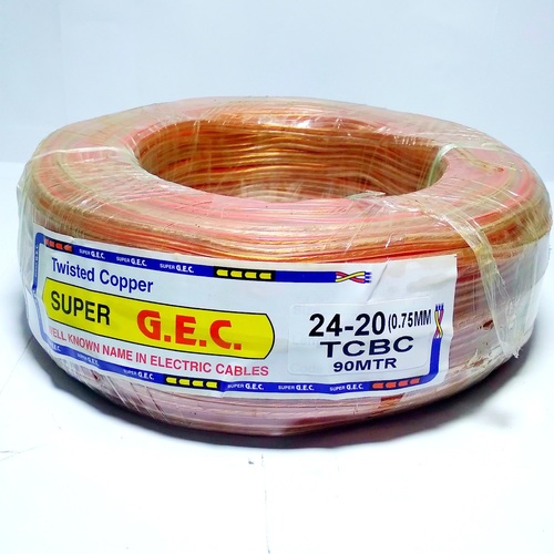 24-20 Parallel Flat Copper Wire 90 MTR (Transparent)