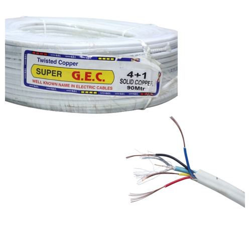 4+1 CCTV Camera Wire Copper (90 MTR)