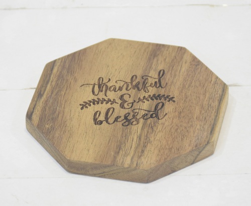 Wooden Coaster With Natural Finish
