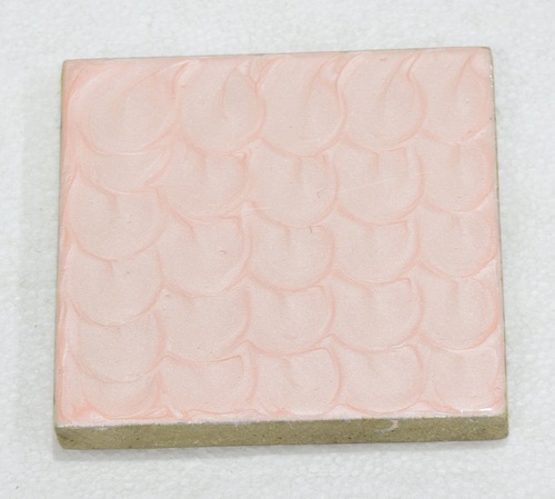 Wooden Coaster With Pink Enamel