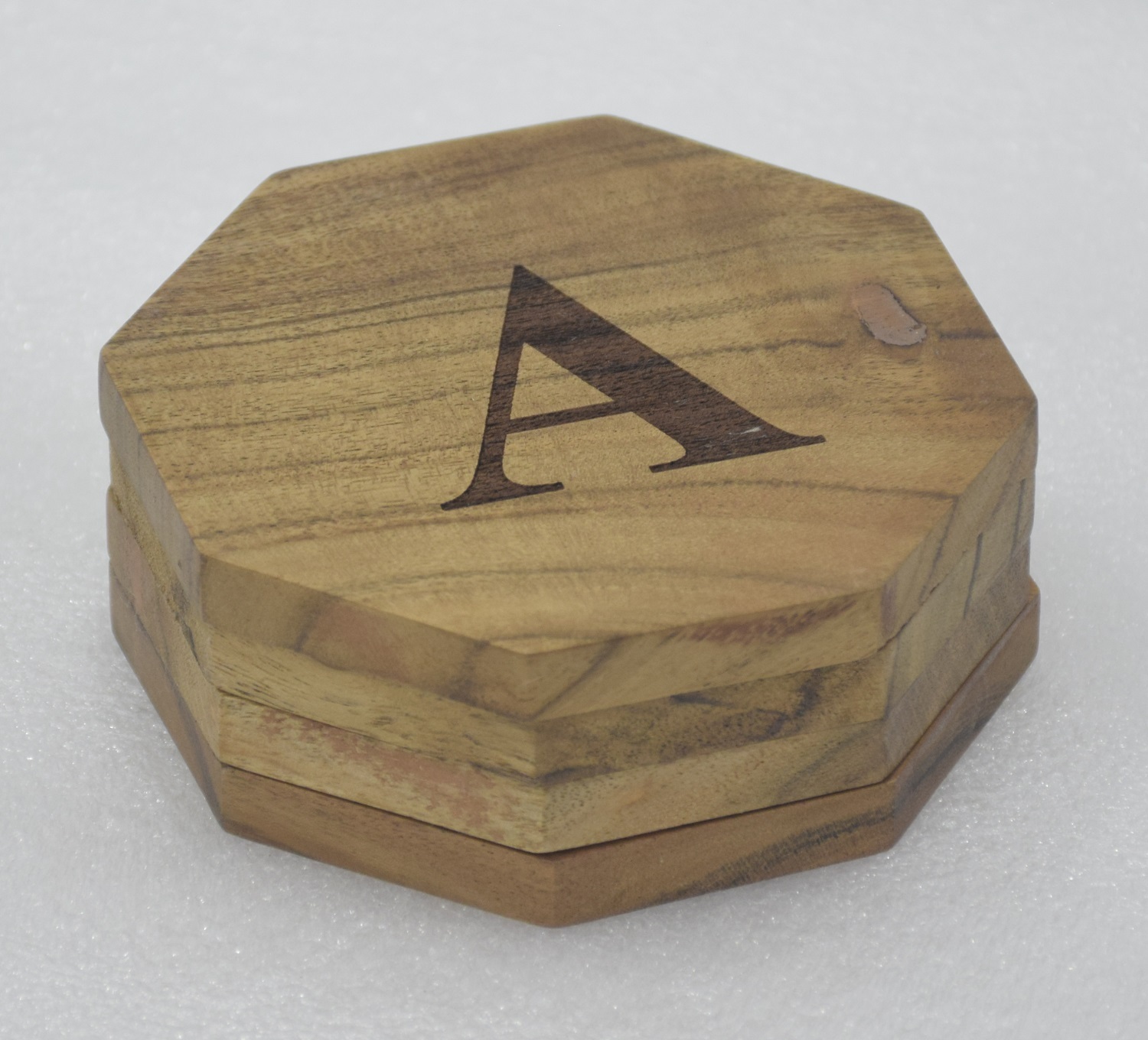 Set of 4 Wooden 'A' Coaster