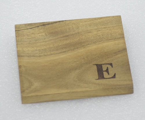 Wooden Round "E" Coaster