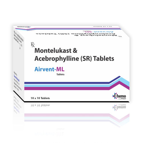 Acebrophylline 200 mg SR + Montelukast 10 mg tablets