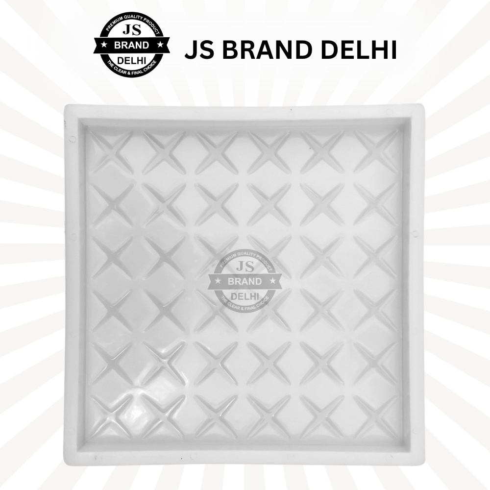 Grey Star Chequered Tile Plastic