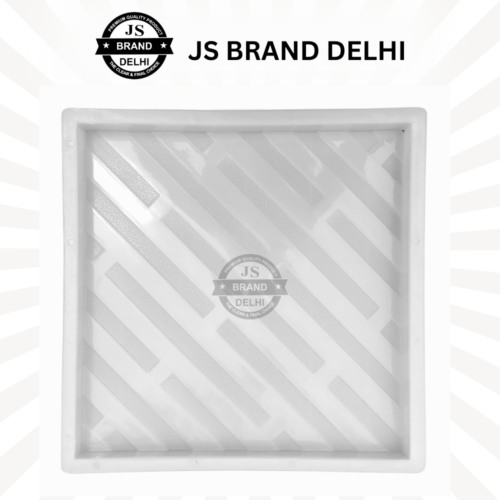 Tirchhi Patti Chequered Tile Plastic - Color: Grey
