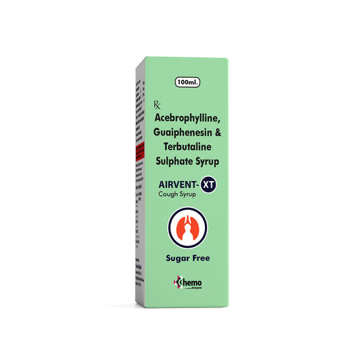 Acebrophylline 50 mg + Guaiphenesin 50 mg + Terbutaline 1.25 mg Syrup