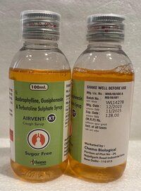 Acebrophylline 50 mg + Guaiphenesin 50 mg + Terbutaline 1.25 mg Syrup