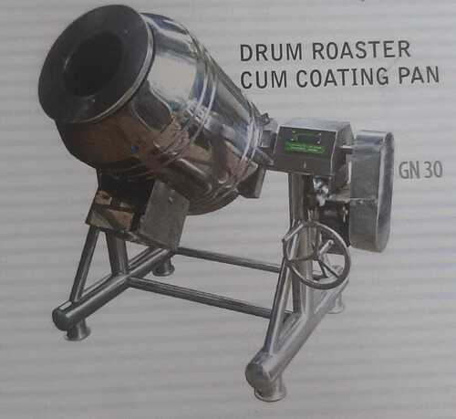 Drum roaster with coating pan
