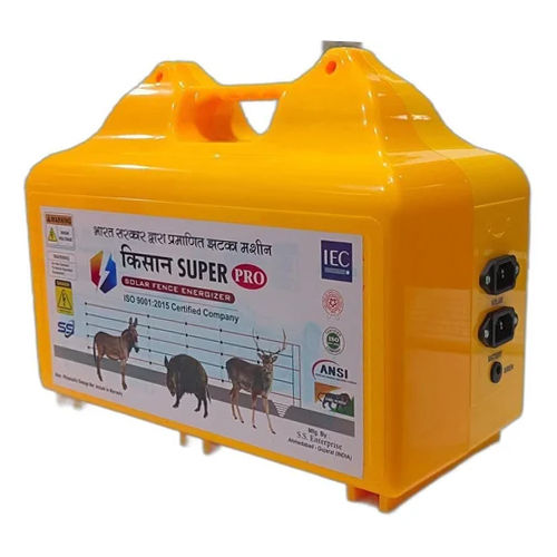 Yellow 18 Kv Abs Solar Fence Energizer Machine