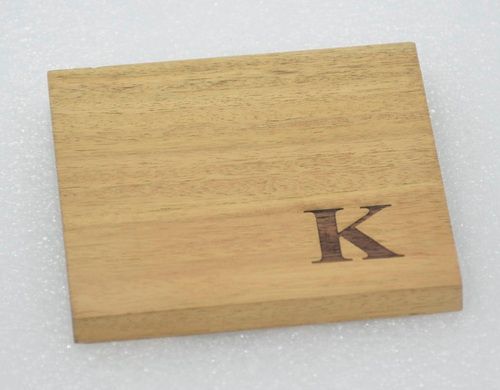 Wooden Square "K" Coaster