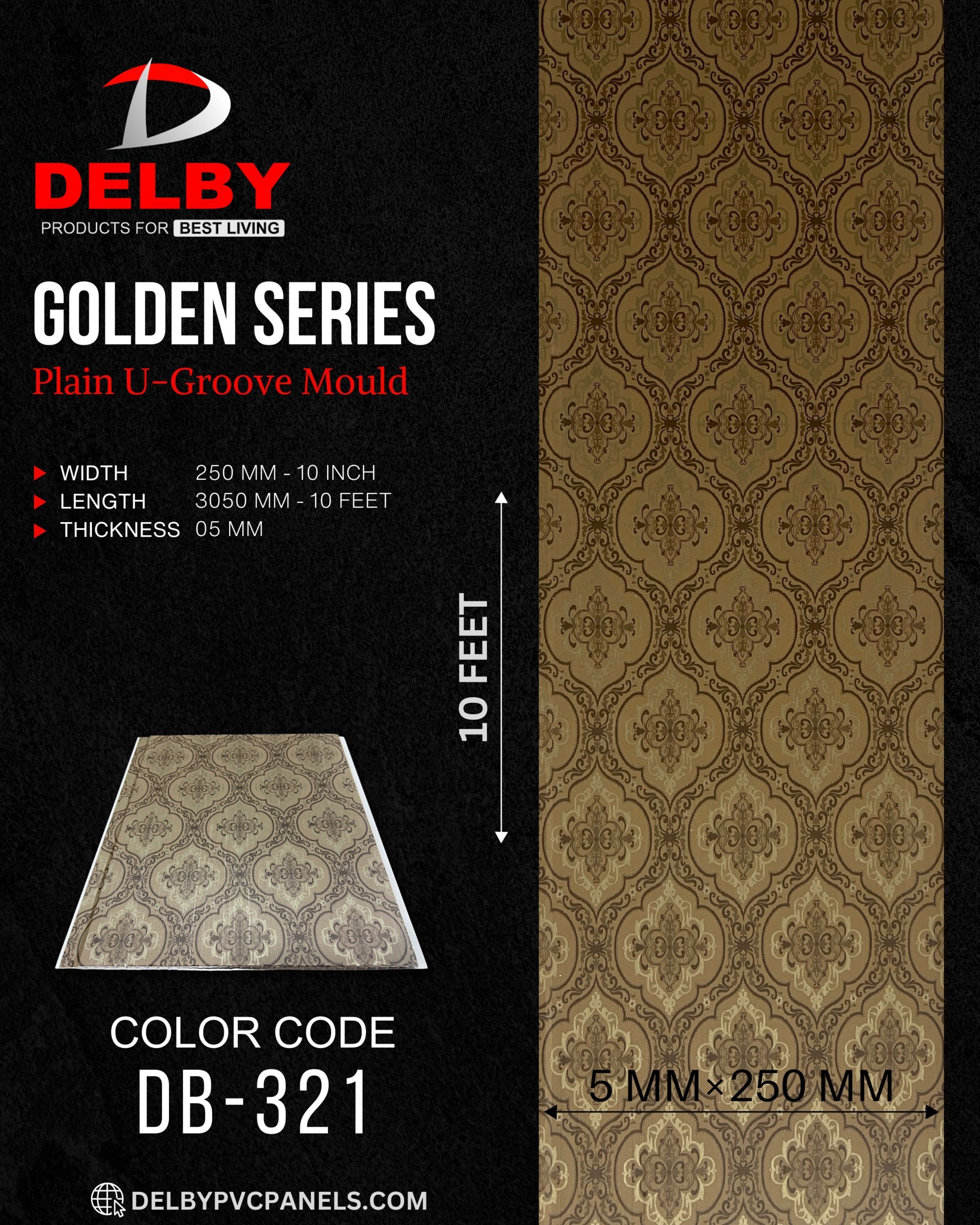 Golden Series PVC Wall Panels Special Discount