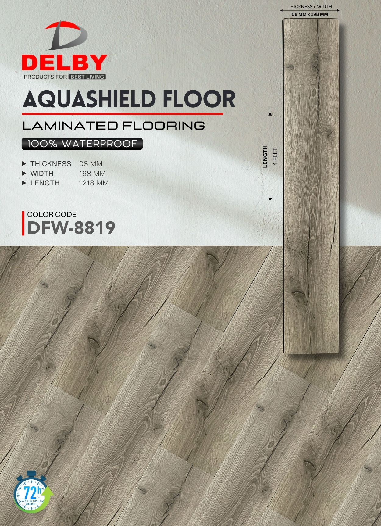 100% Waterproof Wooden Laminate Flooring