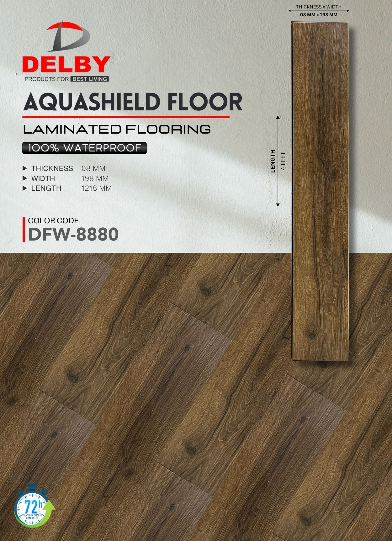 100% Waterproof Wooden Laminate Flooring