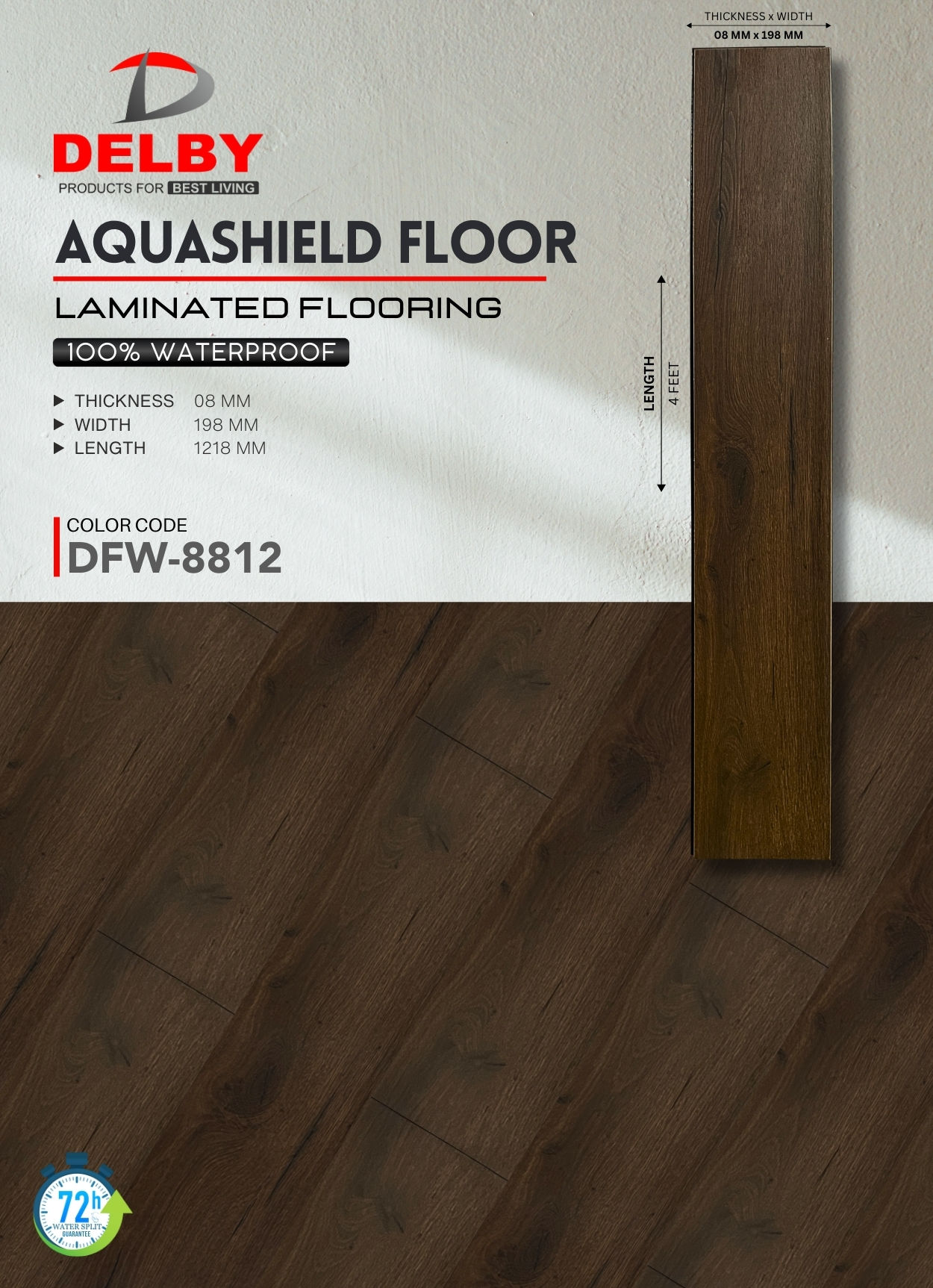 100% Waterproof Wooden Laminate Flooring