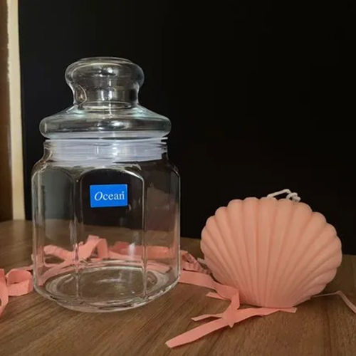 350 ML Ocean Tulip Jar With Glass Lid