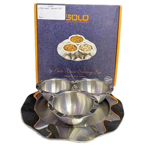 Silver Solo Serving Bowl Set