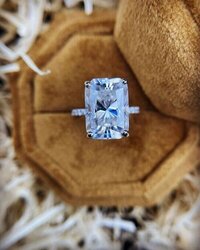 Radiant Cut Lab Grown Diamond Engagement Ring For Woman, Solid Gold F/vs1 Diamond Ring, Vintage Promise Ring, Anniversary Gift - Diamond Carat Weight: 5 Carat