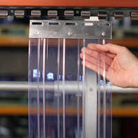 Industrial Vertical Blind - Plastic Material, 8x50 Meters, Transparent Color, 8 Inch Width, 2mm Thickness | Plain Style, Easy Assembly, Suitable For Homes, Offices, Hotels