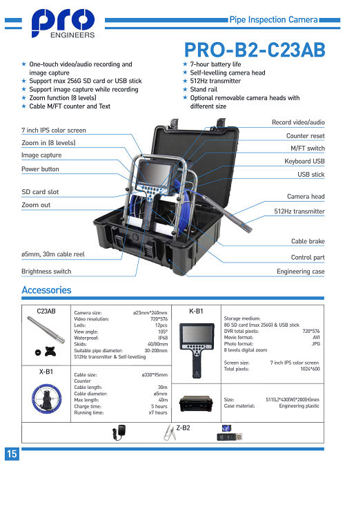 sewer inspection camera Portable Inspection Camera Kit