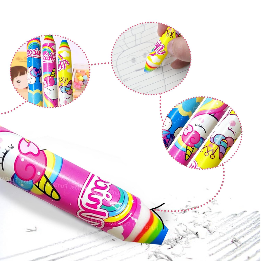 pencil shape eraser