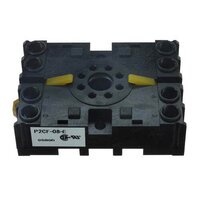 Screw Terminals P2cf-08 - Round Socket Base, 8-pin, Black Color, Din Rail/surface Mounting, Compatible With H3ca, H3cr, H5cn, H5cx, H5cz