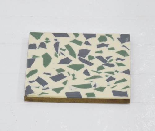Wooden Square Coaster With Enamel