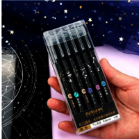 black print star erasable pen