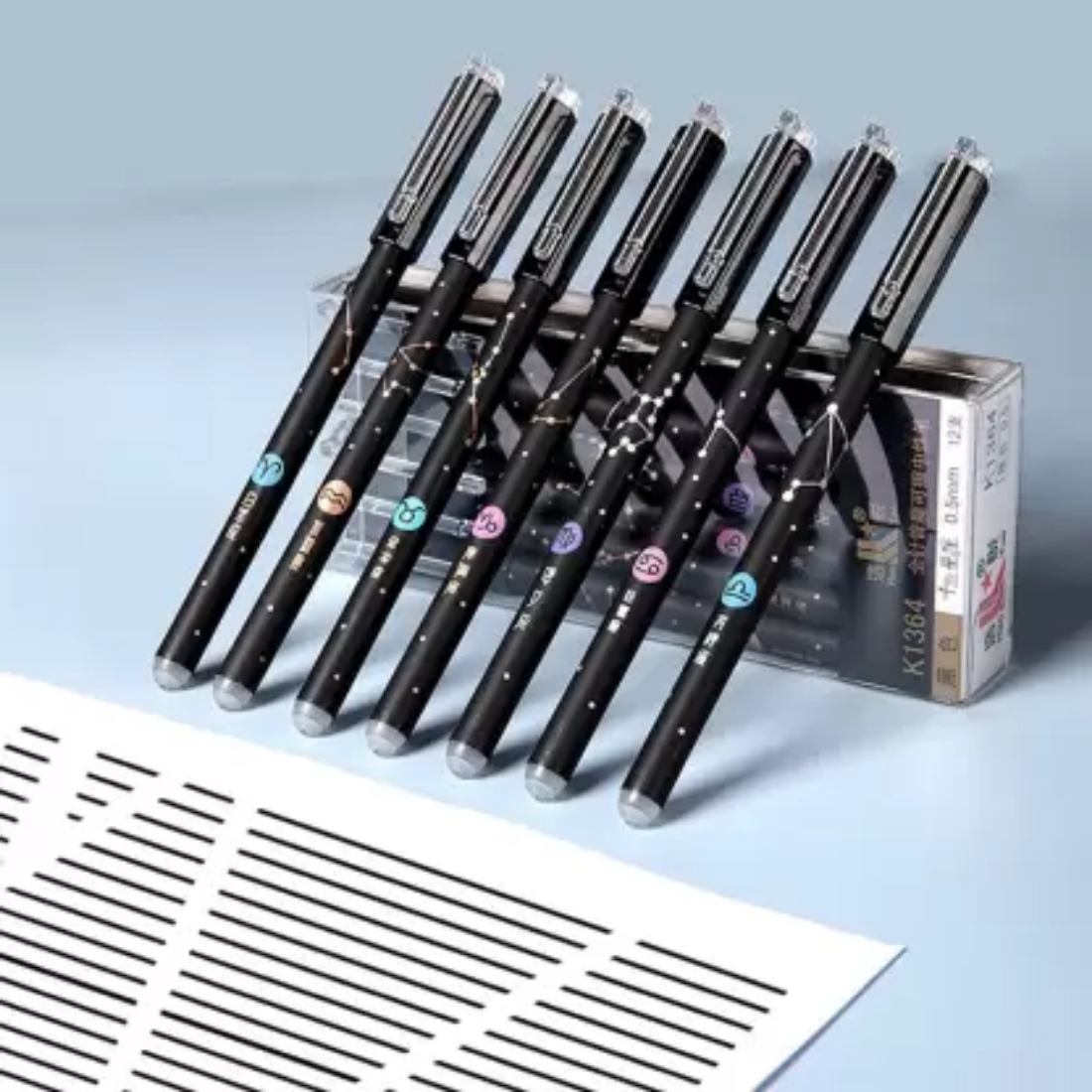 black print star erasable pen