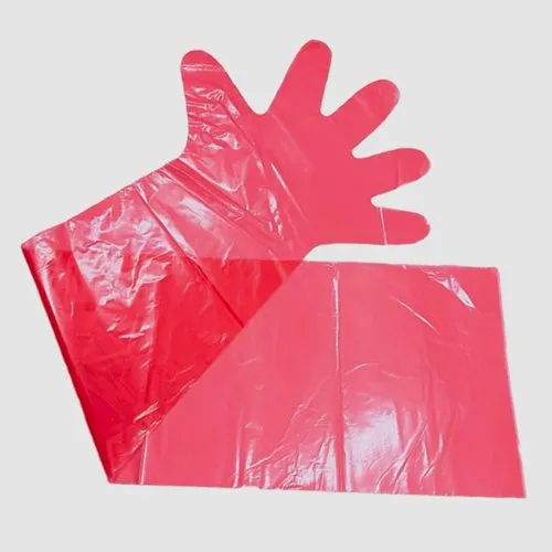 Red Orange Veterinary Hand Gloves Grade: Industrial