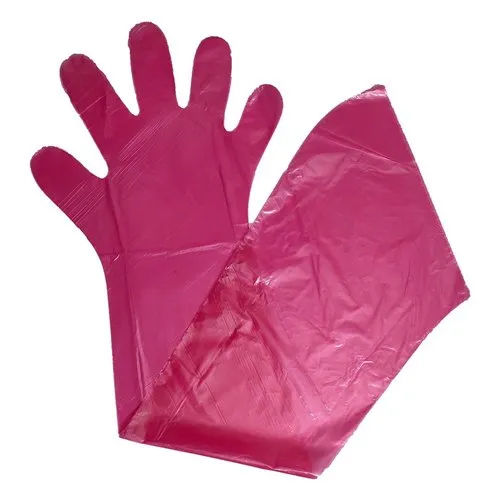 Multicolor Pink Disposable Veterinary Glove