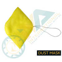 Disposable Dust Mask - Non Woven Material, Different Sizes Available, Yellow Color | Suitable For All Ages, Keep In Dry Place